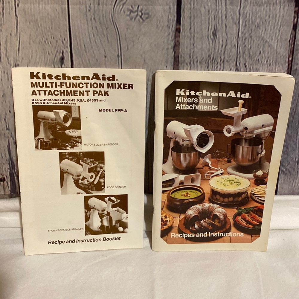 KitchenAid Multi-Function Mixer Attachment Pak and Recipe Booklets Model FFP-A